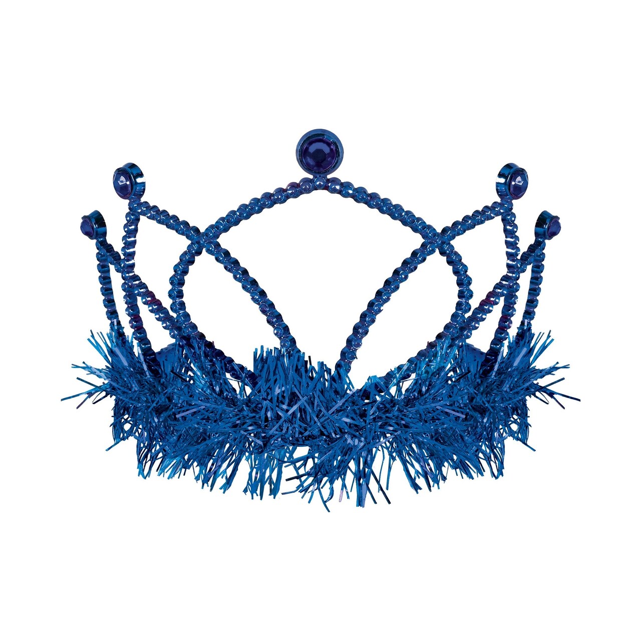 12 Pack Bulk Blue Plastic Tiara with Combs Spirit & School Events